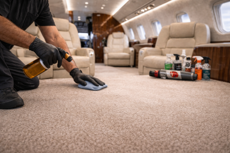 Carpetes aeronáuticos com proteção contra desgaste intenso